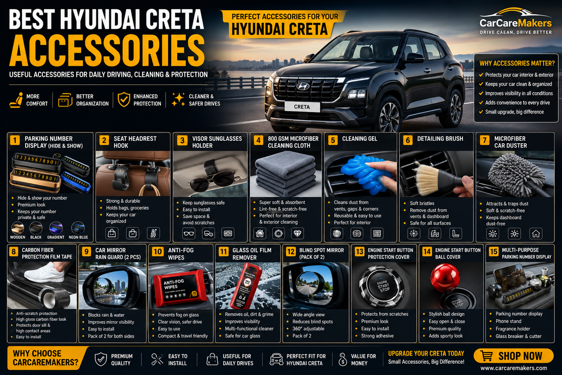 Best Hyundai Creta Accessories: Useful Car Accessories for Daily Driving