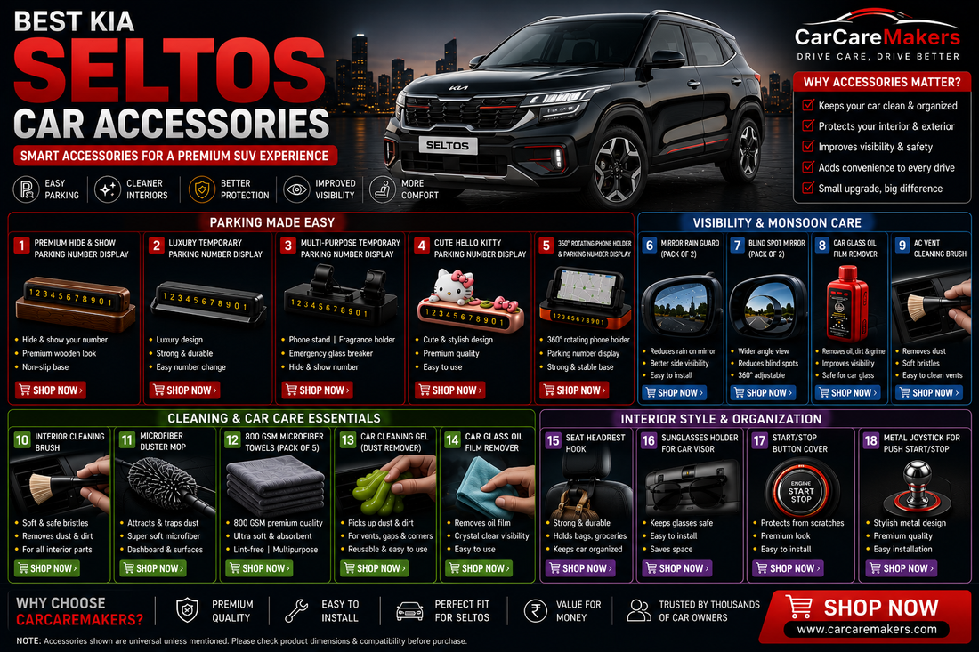 Best Kia Seltos Car Accessories for a Premium, Clean &amp; Organized SUV