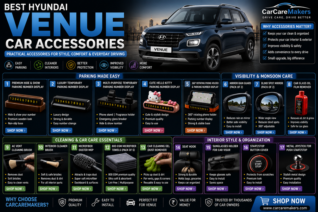 Best Hyundai Venue Car Accessories for Style, Convenience & Everyday Driving