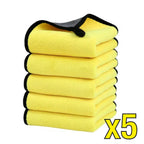 Multipurpose Microfiber 800 GSM Pack of 5-40cm x 40cm Cleaning Towel Microfibre Cloth Highly Absorbent Dust Towels for All Vehicles Bikes Cars Glass