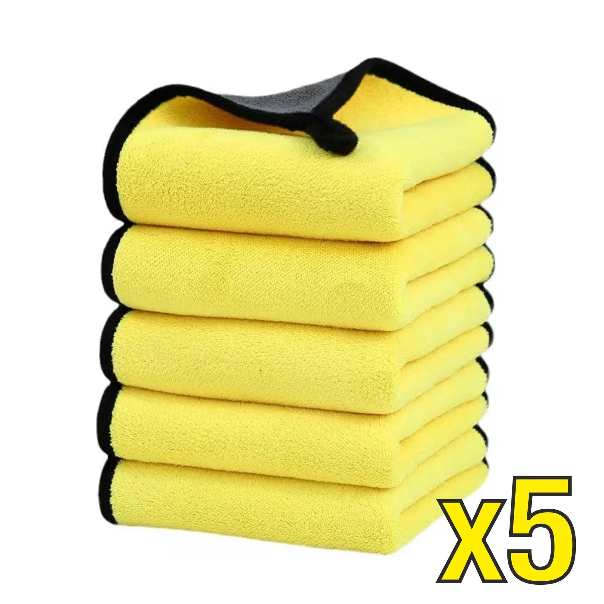 Multipurpose Microfiber 800 GSM Pack of 5-40cm x 40cm Cleaning Towel Microfibre Cloth Highly Absorbent Dust Towels for All Vehicles Bikes Cars Glass