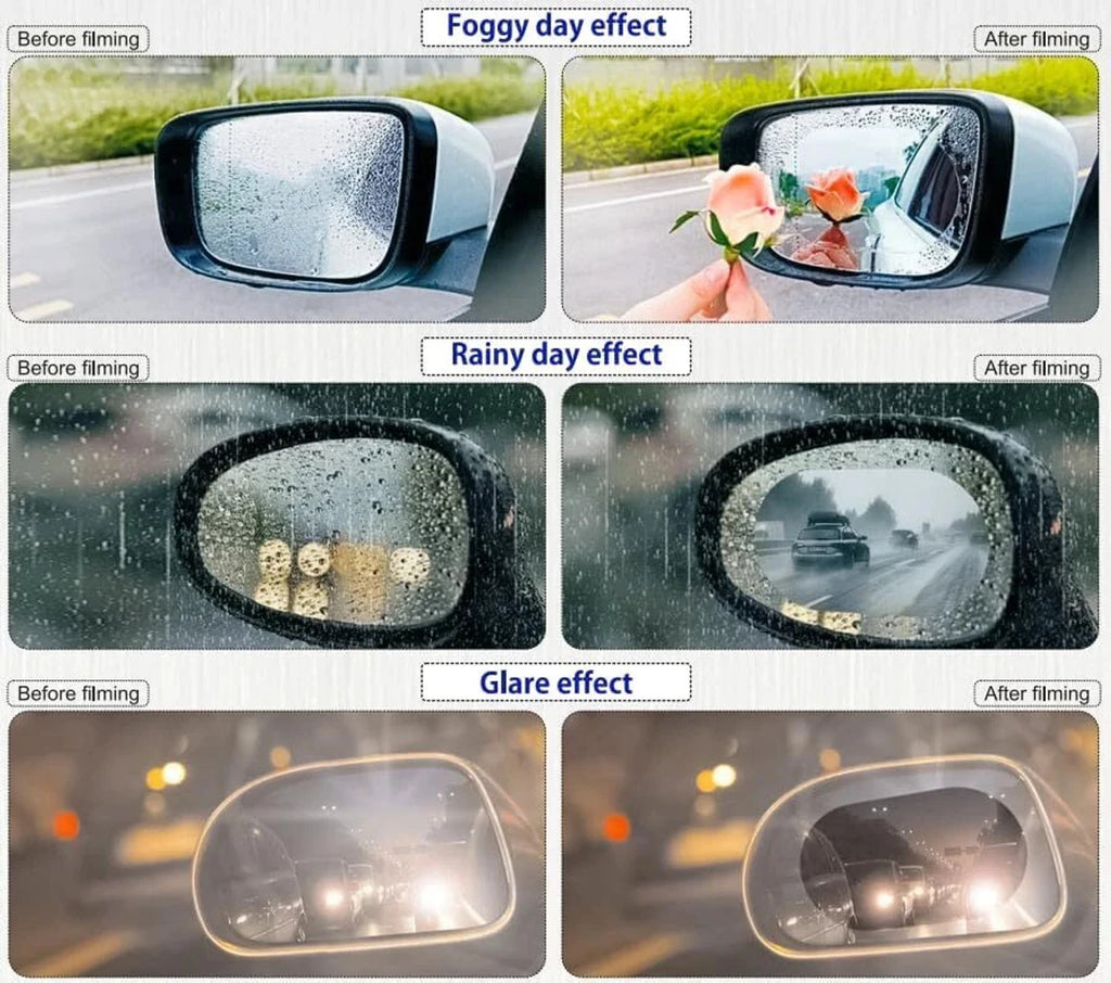 CarCareMakers Car Mirror Rain Guard (2 Pcs)