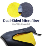 Multipurpose Microfiber 800 GSM Pack of 5-40cm x 40cm Cleaning Towel Microfibre Cloth Highly Absorbent Dust Towels for All Vehicles Bikes Cars Glass