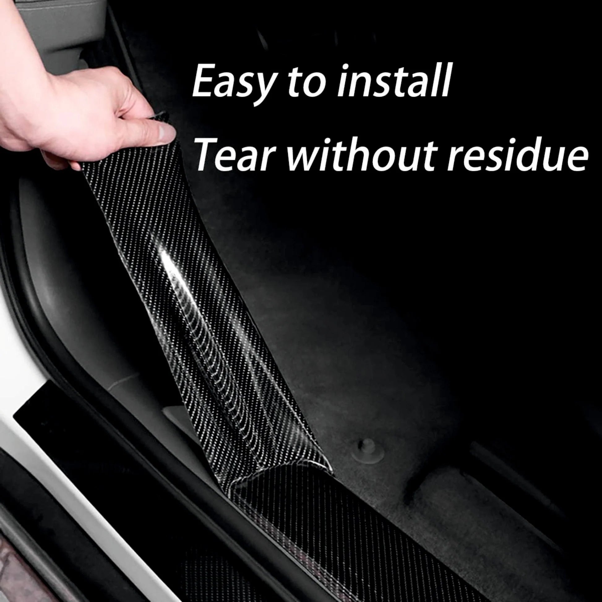 Car High Gloss Anti Scratch Black Carbon Fiber Paint Protection Film Tape