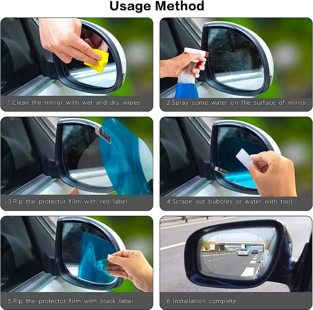 CarCareMakers Car Mirror Rain Guard (2 Pcs)