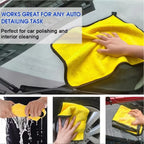 Multipurpose Microfiber 800 GSM Pack of 5-40cm x 40cm Cleaning Towel Microfibre Cloth Highly Absorbent Dust Towels for All Vehicles Bikes Cars Glass