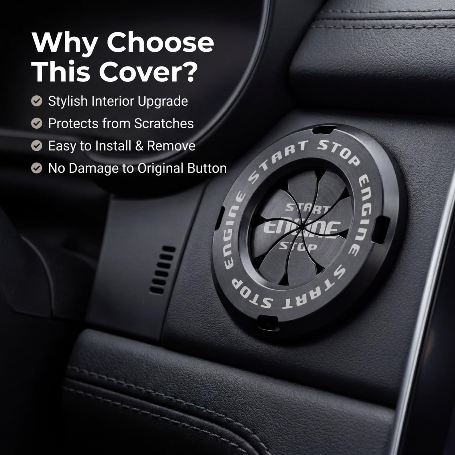 Car Start Stop Button Cover Creative Engine Start Stop Button Cover