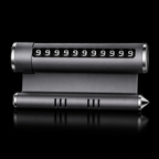 Temporary Car Parking Mobile Number Tool With Multi Use – Grey ( mobile stand, fragrance use, glass break, parking solution)