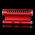 Temporary Car Parking Mobile Number Tool With Multi Use – Red ( mobile stand, fragrance use, glass break, parking solution)