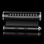 Temporary Car Parking Mobile Number Tool With Multi Use – Black ( mobile stand, fragrance use, glass break, parking solution)