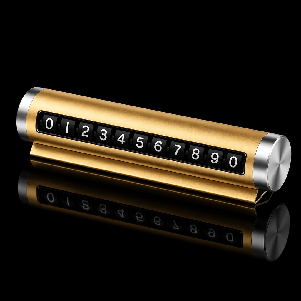car parking number plate gold
