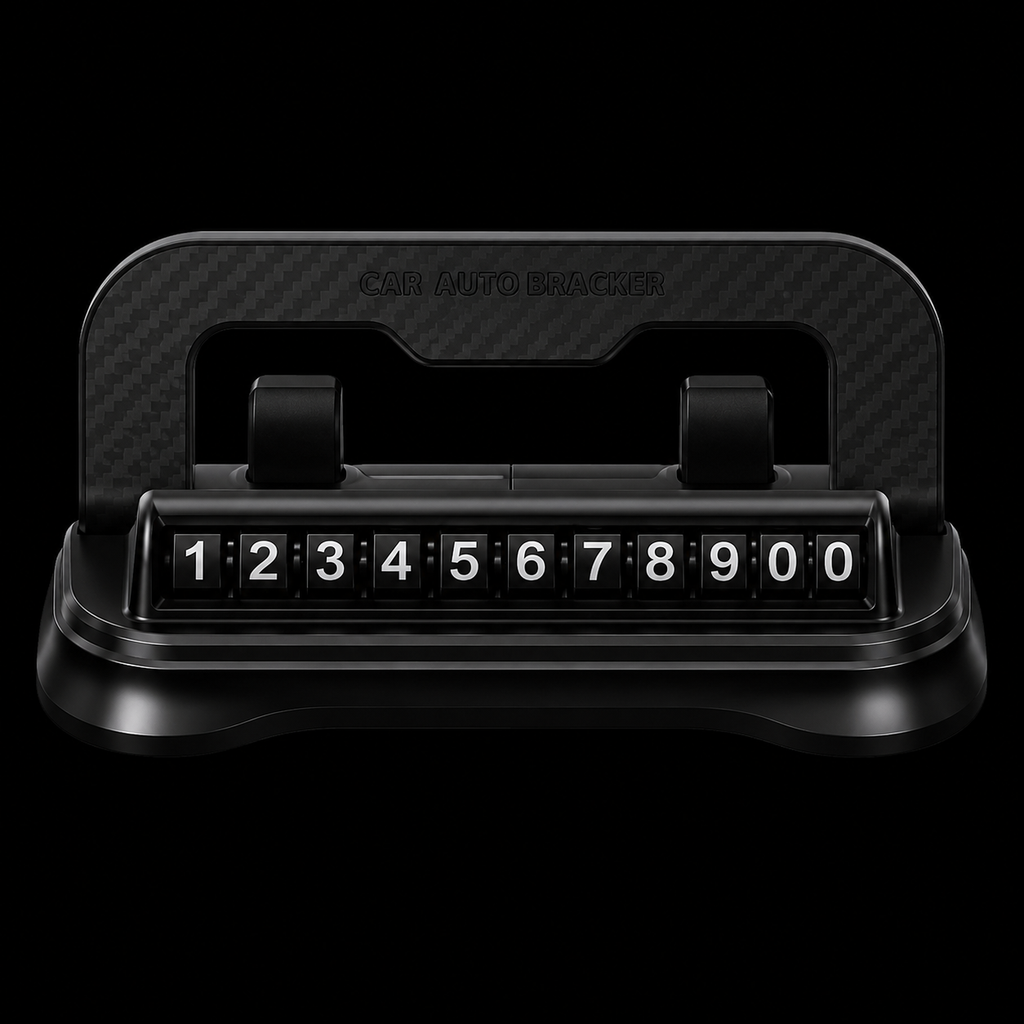 car phone holder and number plate black