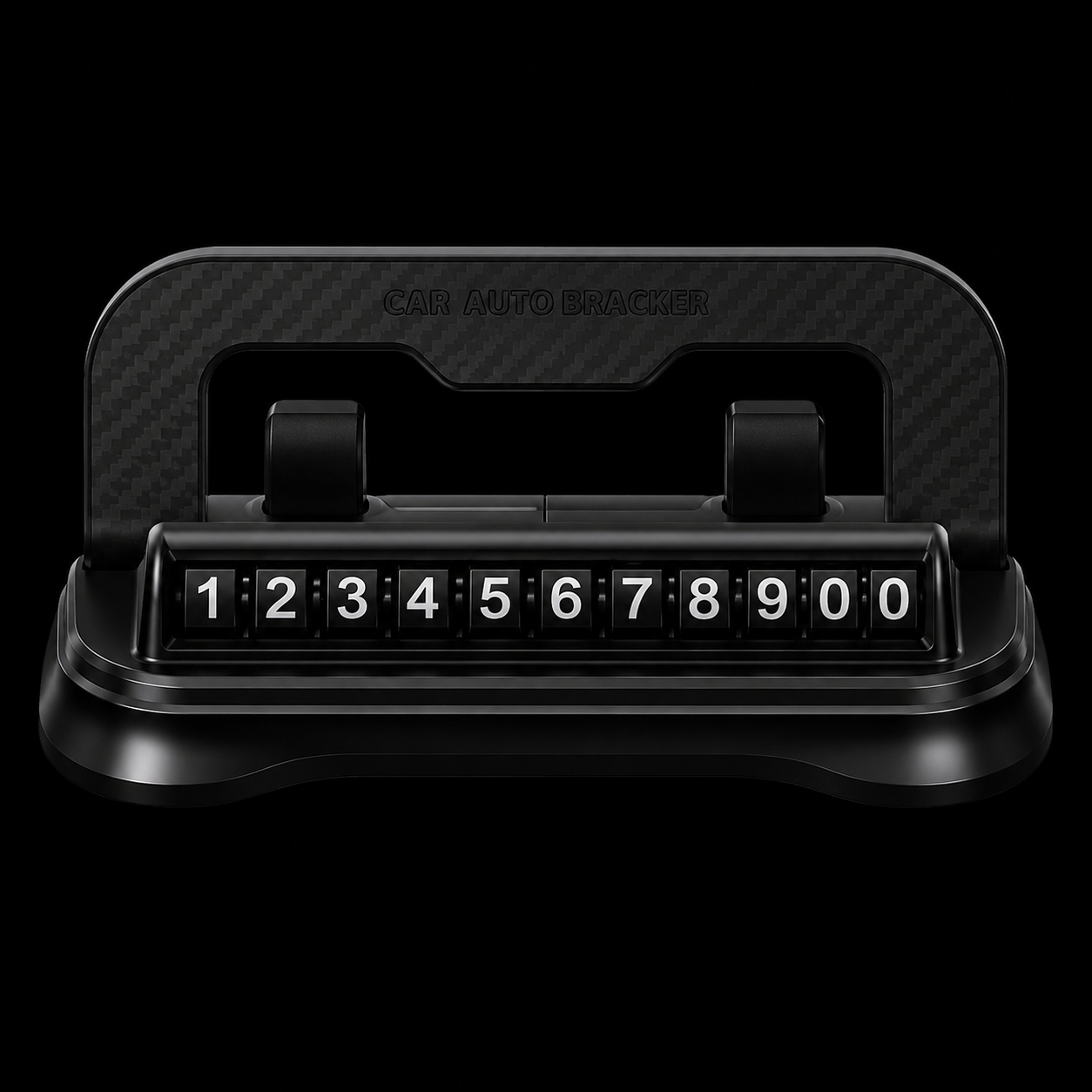 car phone holder and number plate black