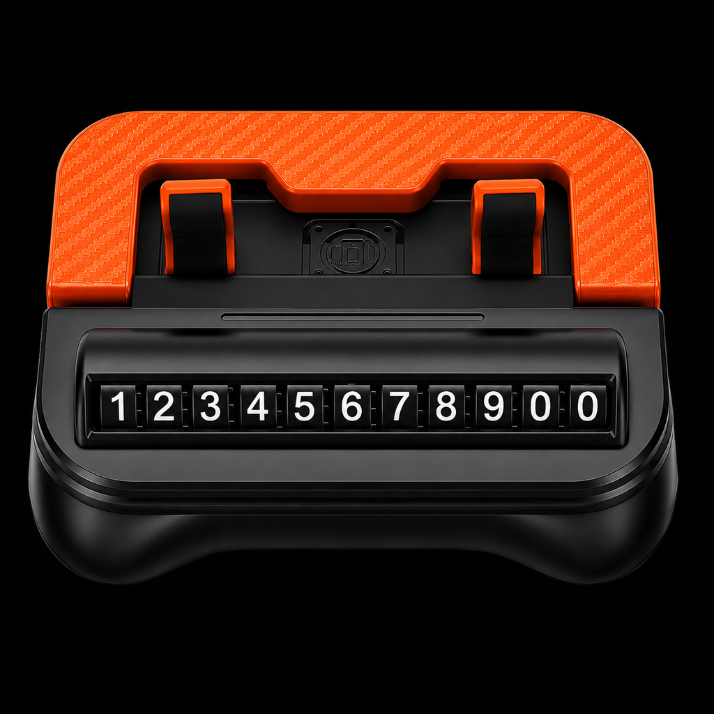 car phone holder and number plate black