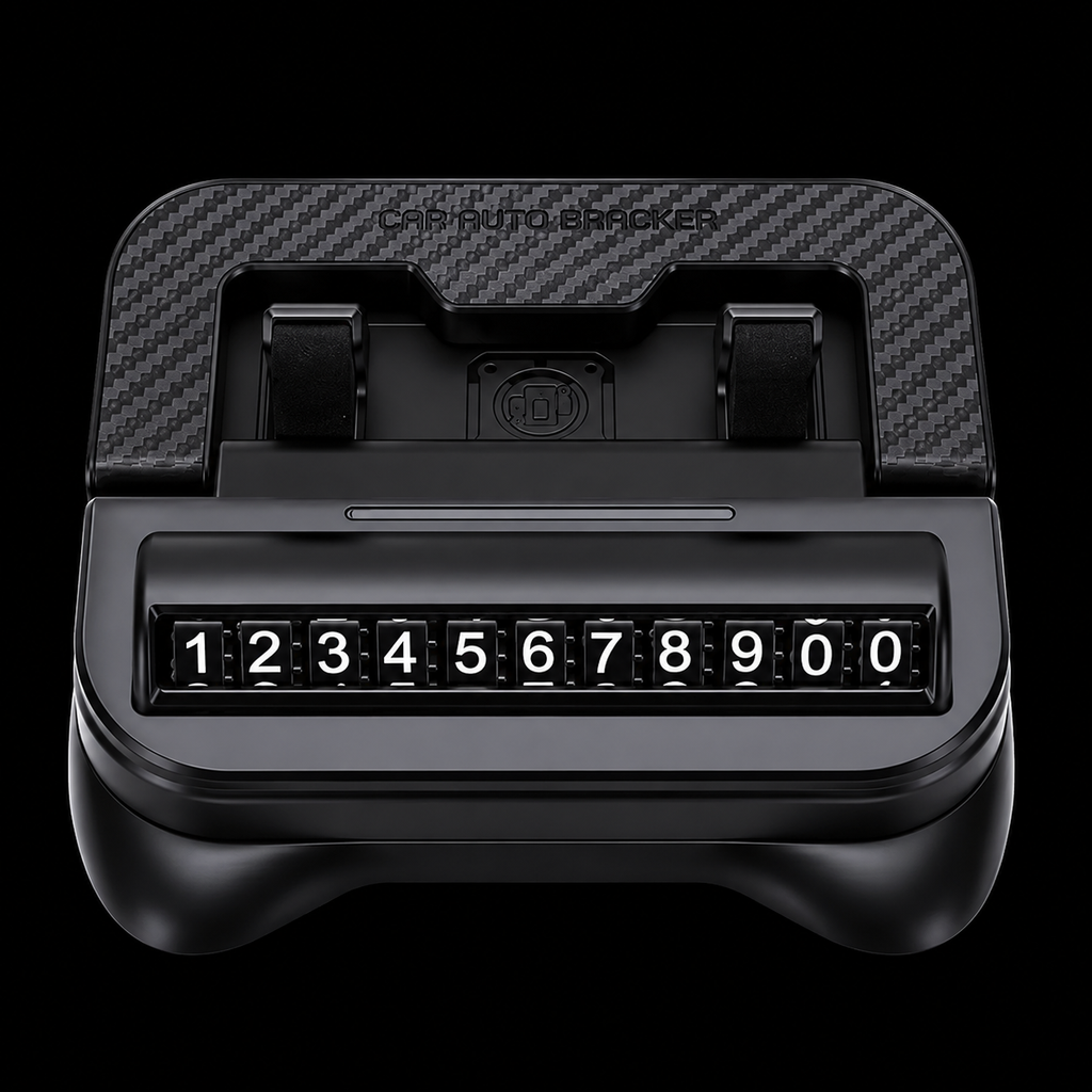 car phone holder and number plate black