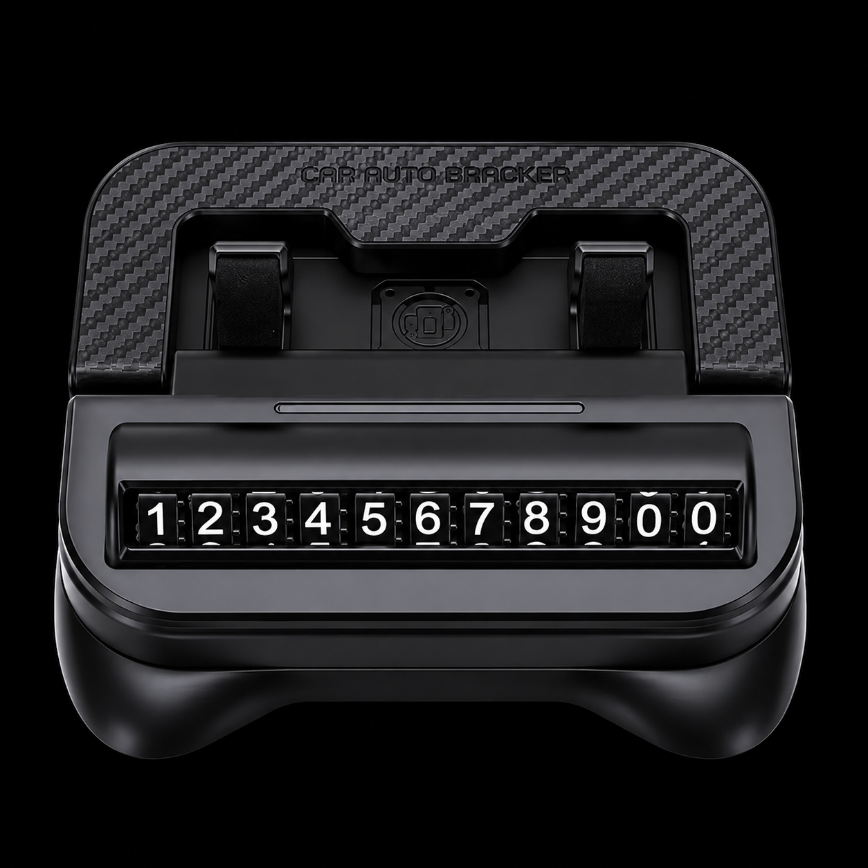 car phone holder and number plate black