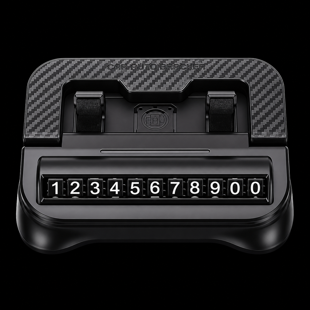 car phone holder and number plate black