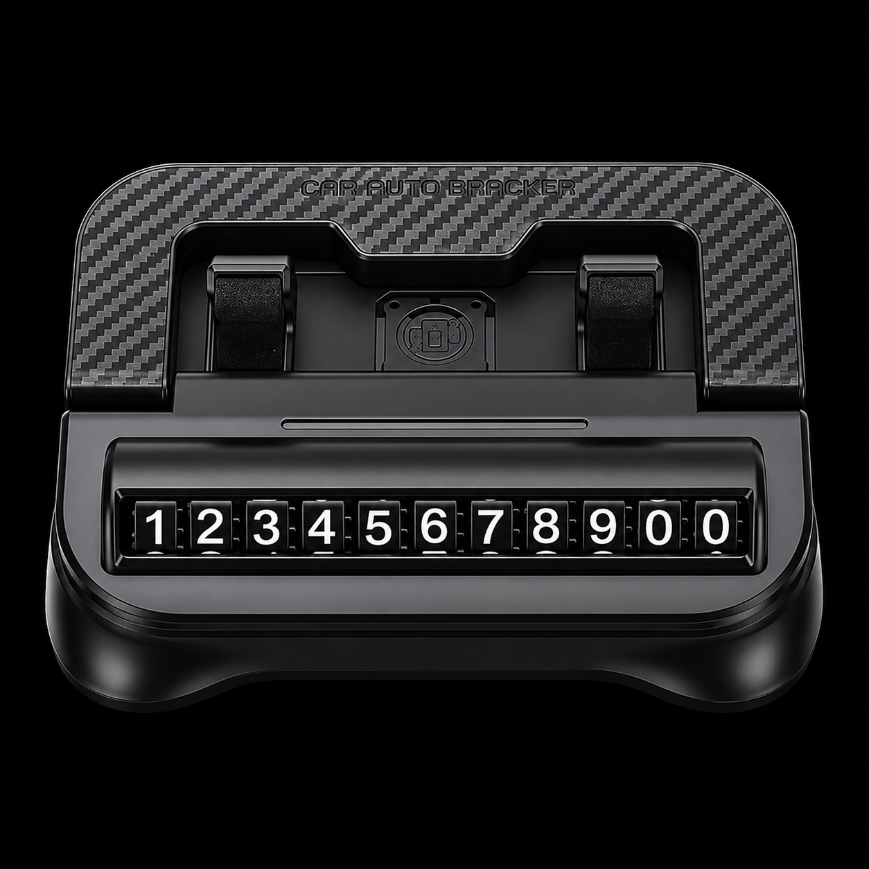car phone holder and number plate black