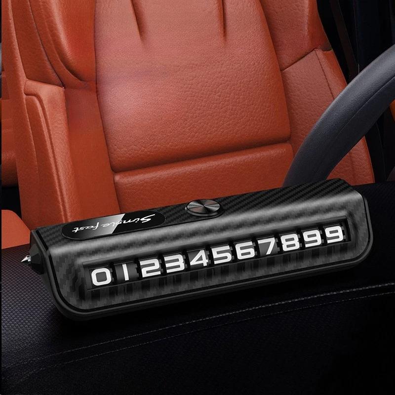 Temporary Car Parking Mobile Number Tool Premium Dashboard Look - Blue And Neon