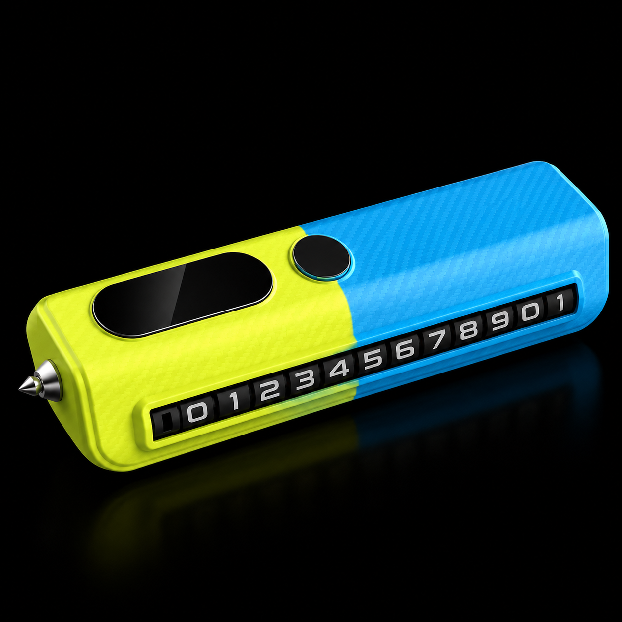 premium car parking numbeer plate neon blue