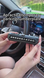 Temporary Car Parking Mobile Number Tool Premium Dashboard Look - Blue And Neon