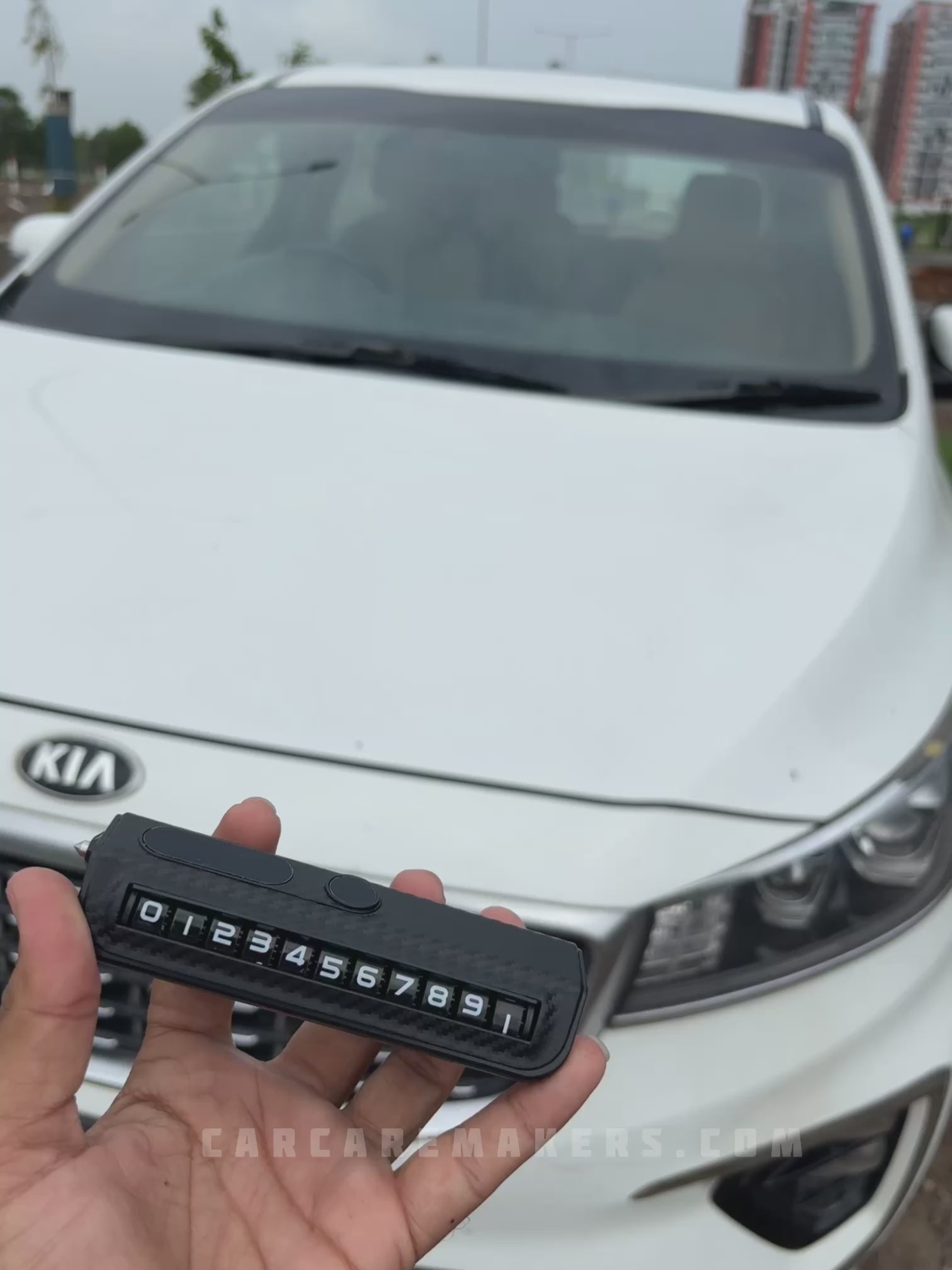 Temporary Car Parking Number Display - Black