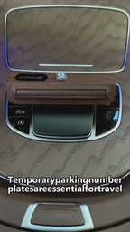 Temporary Car Parking Mobile Number Tool Premium Dashboard Look - Black Gnd Gray