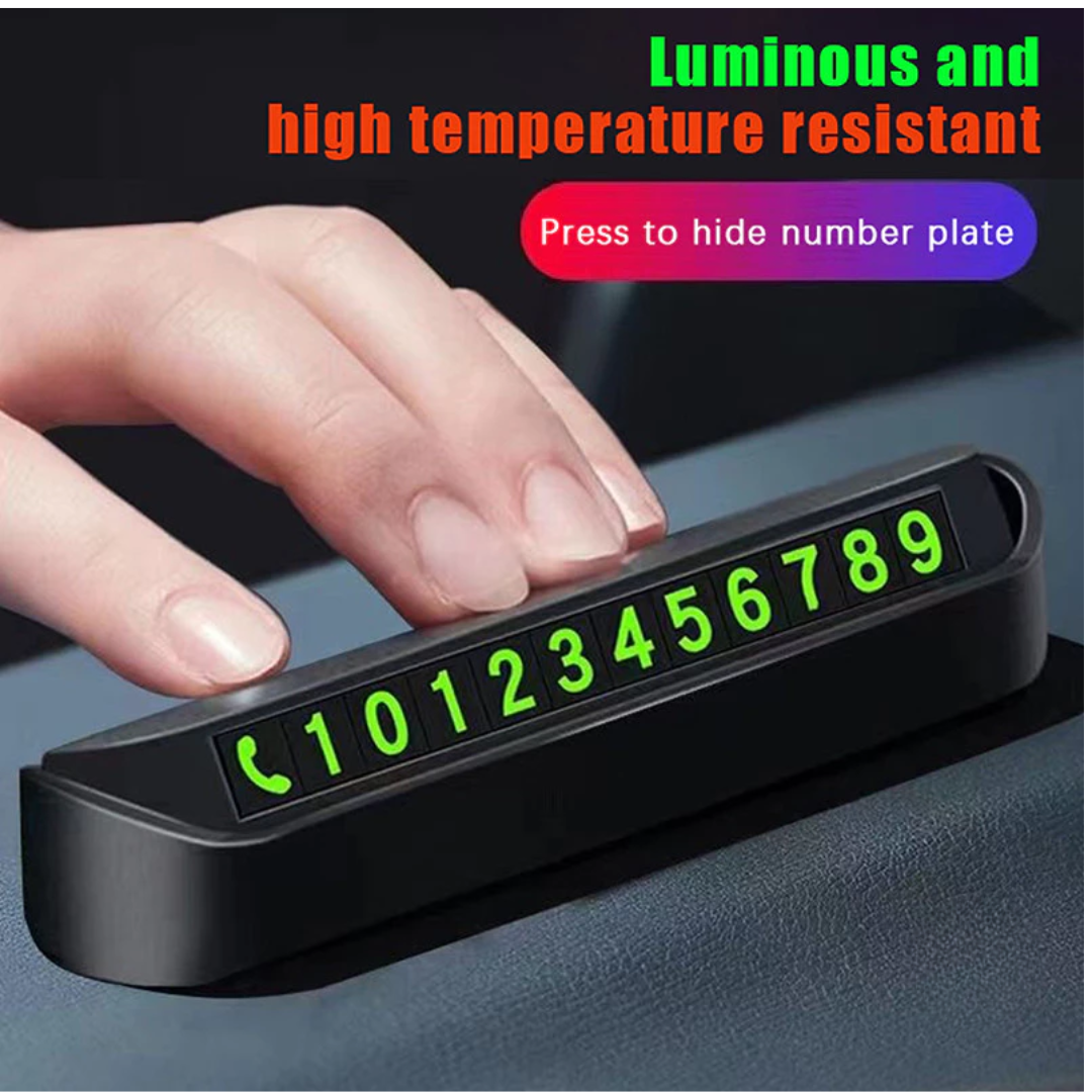 Temporary Car Parking Number Display Push Back Function