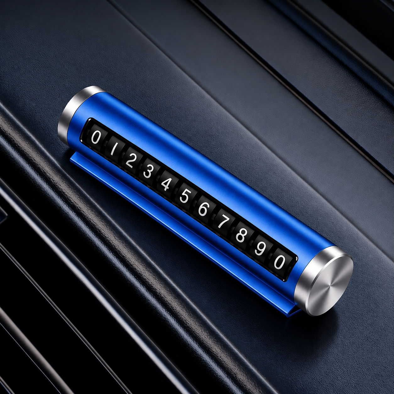 Temporary Car Parking Number Metal Display - Blue