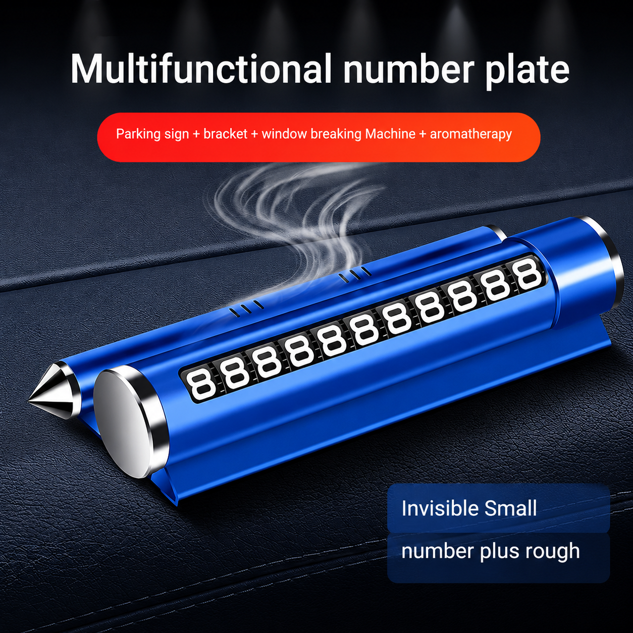 Temporary Car Parking Contact Number Display With Multi Use – Blue