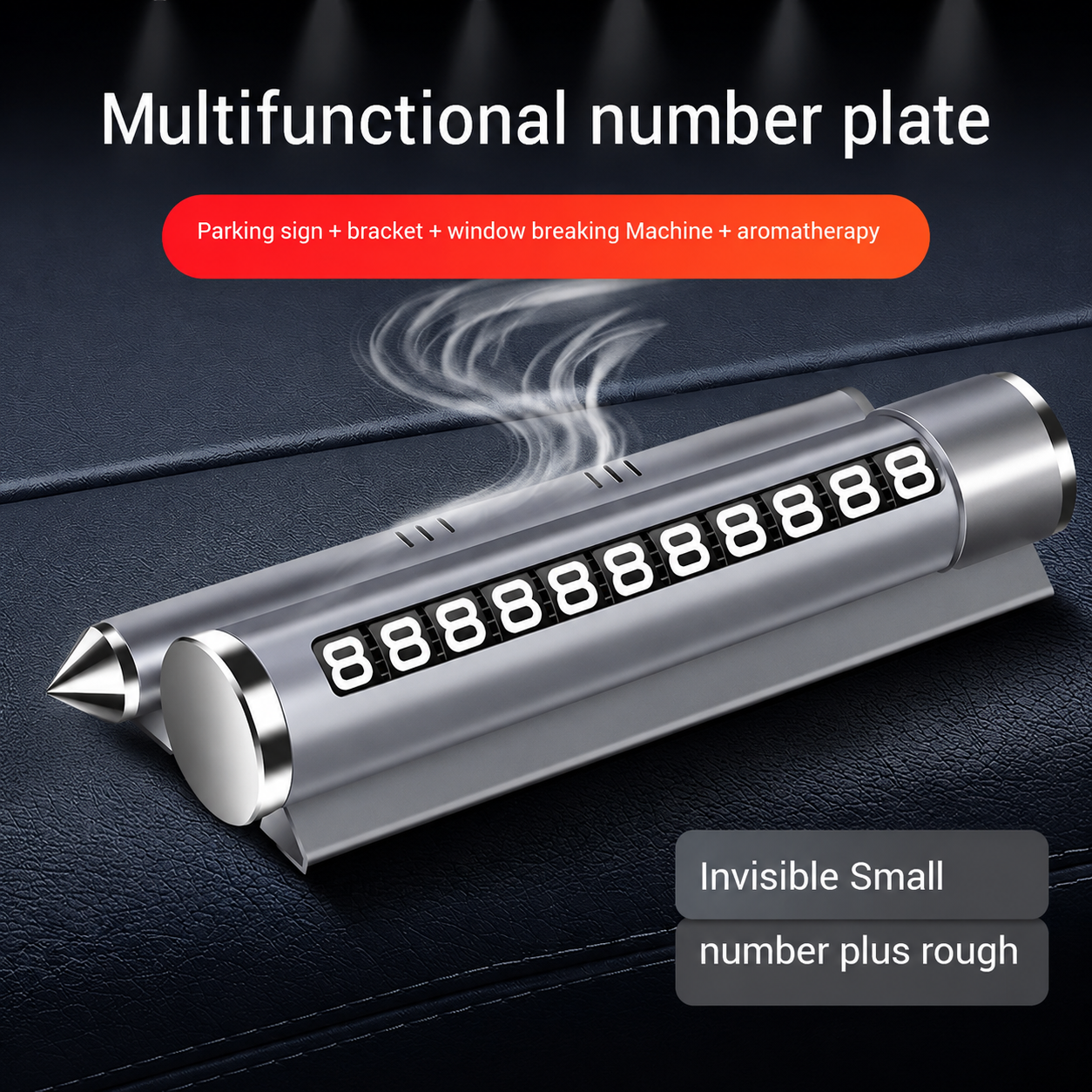 Temporary Car Parking Contact Number Display With Multi Use – Grey