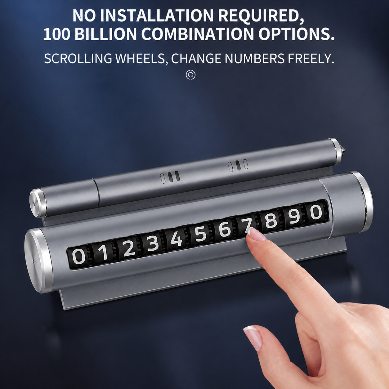 Temporary Car Parking Contact Number Display With Multi Use – Grey